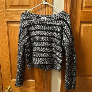 Xhilaration Black and White Textured Sweater